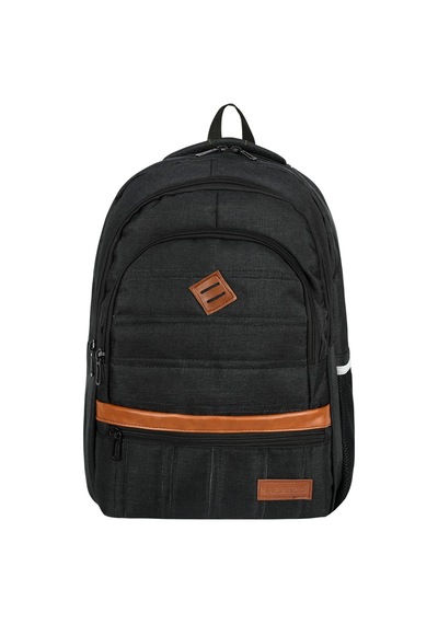 Su Gecirmez Cordura Kumas Punterez Dikisli Laptop Ve Suluk Bolmeli Gunluk Ve Okul Sirt Cantasi Siyah