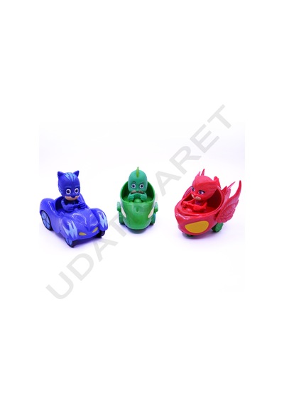 Pjmask Pijamaskeliler 3 Lü Arabalı Karakter Seti