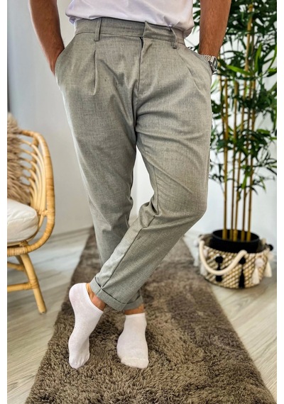 Saklımoda Chekcich Jogger Pantolon Grı Çok Renkli