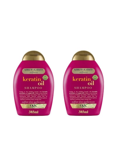 Keratin Yağı İçeren Şampuan, 385 Ml, 2'li Paket