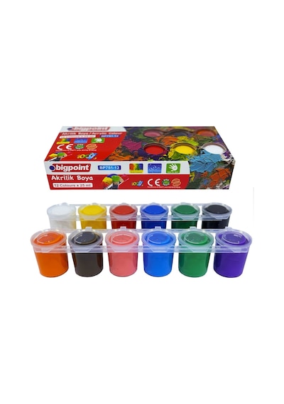 Bigpoint Akrilik Boya 12 Renk X 25 Ml Diğer