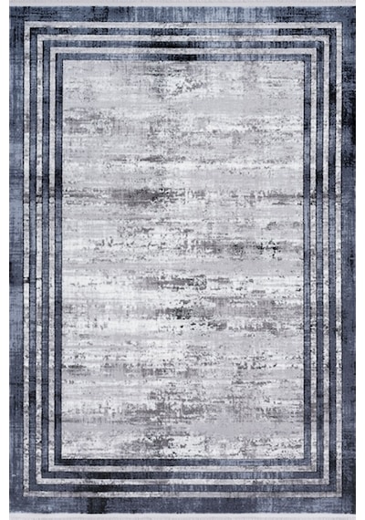 Çam Halı Roma 417 Gri Mavi Seyran Halı Modern Desen Makine Halısı