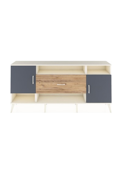 Arges Konsol 5 Raflı Tek Çekmeceli 2 Kapaklı 176x30x83 Aytaşı-antrasit/çam Antrasit/çam Arges Konsol 5 Raflı Tek Çekmeceli 2 Kapaklı 176x30x83 Aytaşı-antrasit/çam Antrasit/çam