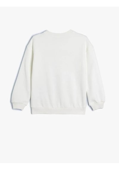 Koton Kız Çocuk Sweatshirt Ekru 5wkg10171ak 25ky59003242 Y5915 Ekru