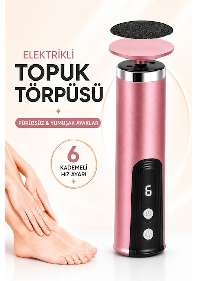 Topuk Törpüsü Elektrikli Ayak Nasır Temizleyici Şarjlı, Düşük Sesli, Profesyonel Bakım Cihazı