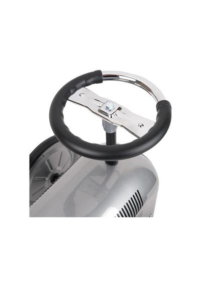 Vintage Klasik Metal Araba Gri Çocuk Sürüş Oyuncağı Sessiz Tekerlekli Retro Pedalsız Araç Çok Renkli