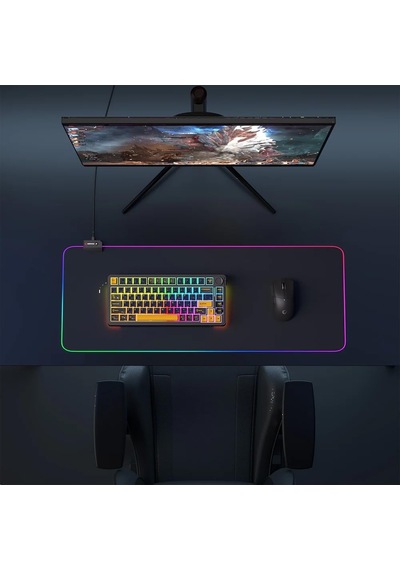 Mp22 Rgb Led'li Gaming Mouse Pad Xl Mouse Pad Tam Boy, 300x800x3 Mm, Siyah