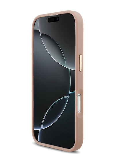 Apple Uyumlu iPhone 17 Kılıf Lacoste Lisanslı M-safeli Champs Elysees Pu Deri Tasarımlı Kapak Pembe Pembe
