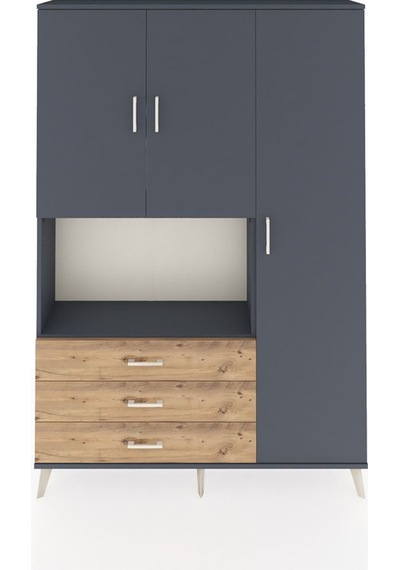 Arges Dolap 7 Raflı 3 Çekmeceli 3 Kapaklı 132x30x195 Antrasit-antrasit/çam Antrasıt/atlas Çam Arges Dolap 7 Raflı 3 Çekmeceli 3 Kapaklı 132x30x195 Antrasit-antrasit/çam Antrasıt/atlas Çam