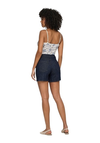 Only Onlgıanna Mw Belted Shorts Azg Dnm Noos Kadın Mavi Şort - 15340706