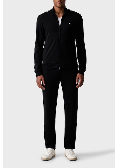 Emporio Armani Logolu Regular Fit Dik Yaka Eşofman Takımı Erkek Eşofman Takımı Em006961 Af25024 Uc001 Siyah