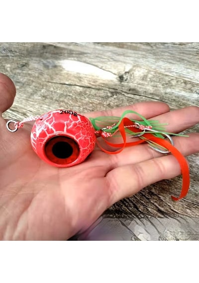 Melek Gözü Kurşun Yeni Nesil Kancalı 150 Gr Kırmızı Glow