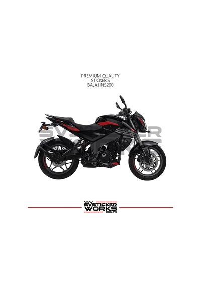 Bajaj Ns200 Orta Şase Karbon Kaplama Sticker Etiket Modeli