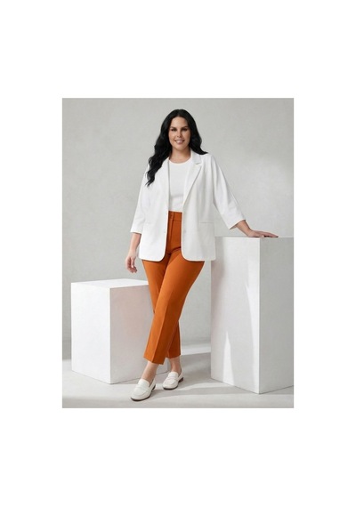 Hanezza Kadın Büyük Beden Yarasa Kol Çift Düğmeli Blazer Ceket - Şık Ve Rahat Tasarım Beyaz - 564080614 Beyaz Hanezza Kadın Büyük Beden Yarasa Kol Çift Düğmeli Blazer Ceket - Şık Ve Rahat Tasarım Beyaz - 564080614 Beyaz