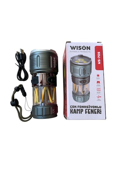 Wıson Ws-705 Çok Fonks Kamp Lambası, Şerit Led Işıklı, El Feneri