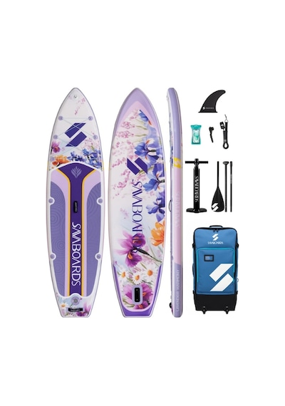 Lavender Harmony 11 Geniş Ve Dengeli Şişme Paddle Board 335x86x15 Cm (Tekerlekli taşıma çantalı) Sup Seti