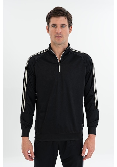 Maraton Comfort Erkek Dik Yaka Siyah- Sweatshirt Siyah-