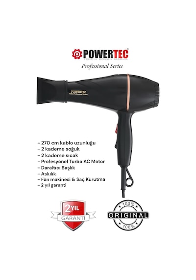 Powertec TR-501 Profesyonel Fön Makinesi