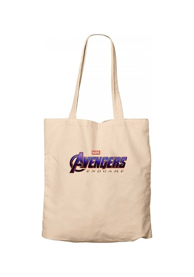 Avengers End Game Logo Krem Kanvas Bez Çanta Krem