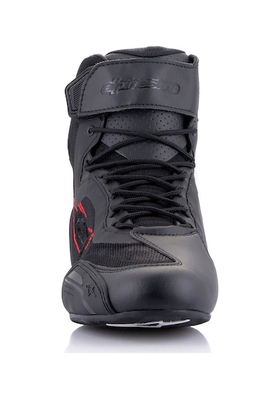 Alpinestars Faster-3 Rideknit Korumalı Motosiklet Botu Siyah Gri Kırmızı