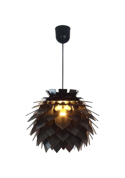 Lotus Ahşap Avize 4 Renk Modern Bohem Rustik Avize Tekli Sarkıt Lamba Butik Otantik Aydınlatma Cafe Salon Mutfak Yemek Masası Hol Antre Siyah Diğer