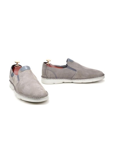 Tardelli 2050 Ortopedik Erkek Günlük Hakiki Deri Ayakkabı Gri