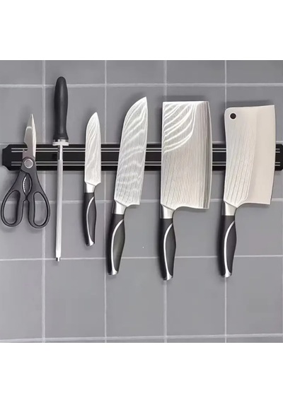 Şık Bıçak Yapıştırma Mıknatısı 33 cm Duvara Monte Metal Mıknatıslı Bıçak Tutucu