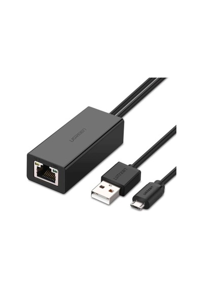 Ugreen TV Box Chromecast Fire TV için Micro USB Ethernet Dönüştürücü Çevirici Adaptör