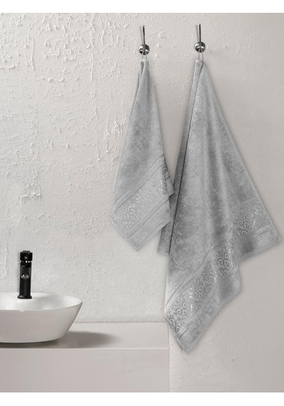 Bambu Havlu Takımı Doğal Ve Yumuşak Dokulu 50x90 Gri