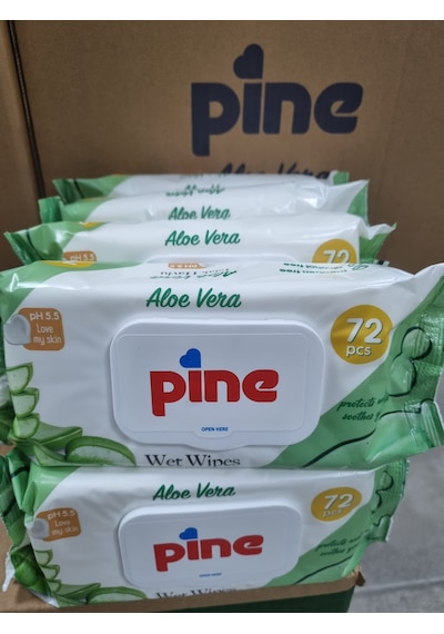 Pine Islak Mendil 10 Adet 720 Yaprak Süper Kalite 10'lu Set