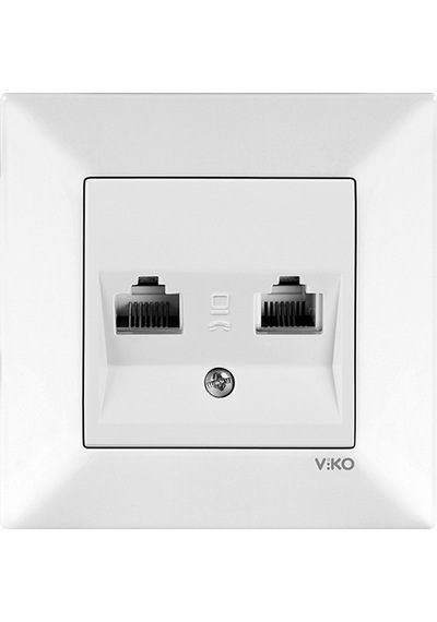 Viko Meridian Data-nümeris Telefon Priz rj45 Cat5e-rj11 çerçeveli