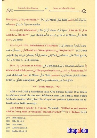 Mızraklı İlmihal Kelime (Kırık) Manalı Risaleler ve Tercümeler...