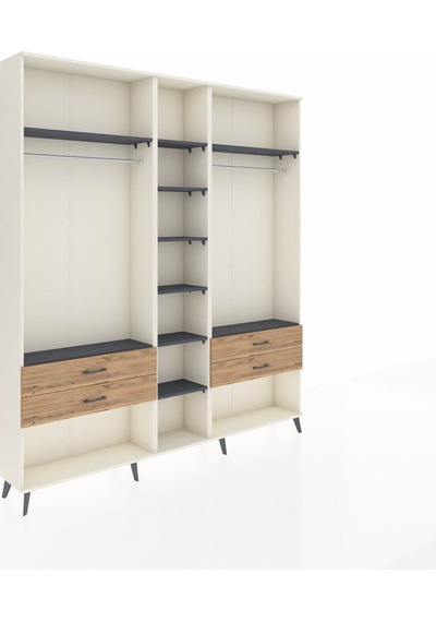 Arges Dolap 10 Raflı 4 Çekmeceli 2 Askılı 220x30x243 Aytaşı-antrasit/çam Antrasıt/atlas Çam Arges Dolap 10 Raflı 4 Çekmeceli 2 Askılı 220x30x243 Aytaşı-antrasit/çam Antrasıt/atlas Çam