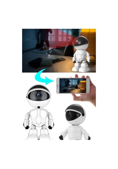 Robot Görünümlü Wi-fi Bebek Kamerası Çok Renkli