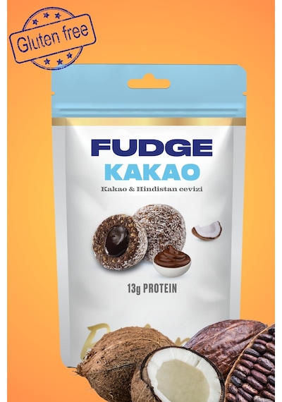 Fudge Hindistan Cevizi Kaplı Kakaolu Meyve Topları 110gr X3 Adet