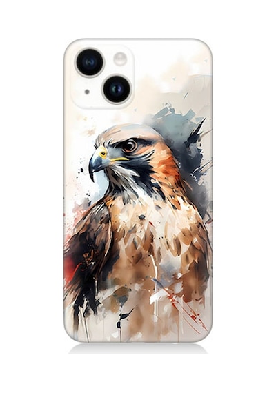 Apple Uyumlu iPhone 13 Silikon Kılıf Siyah Beyaz Asil Kartal