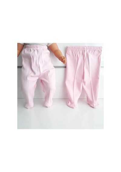 Bebegen Patikli Pembe Tek Alt Bebek Penye Pantolon Çok Renkli