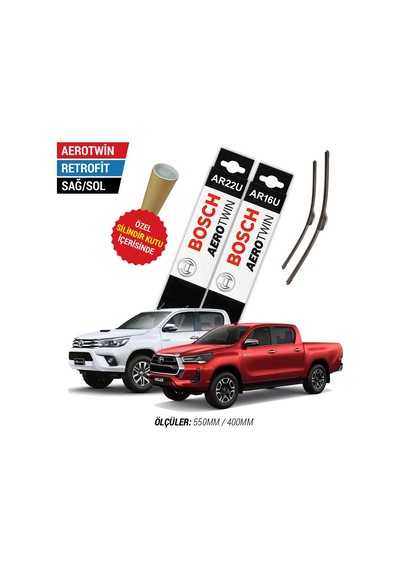 Bosch Aerotwin Toyota Hilux Silecek Takımı (2016-2024)