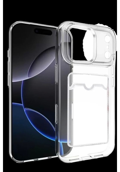 Apple İphone 17 Pro Max Kart Şeffaf Silikon - Şeffaf