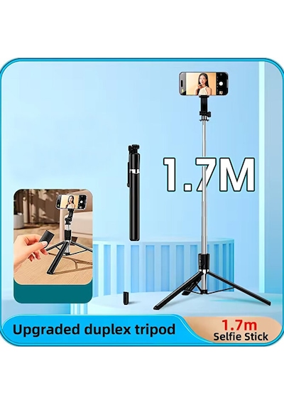 3in1 Bluetooth Kumandalı Ayaklı Selfie Çubuğu Tripod 170 Cm