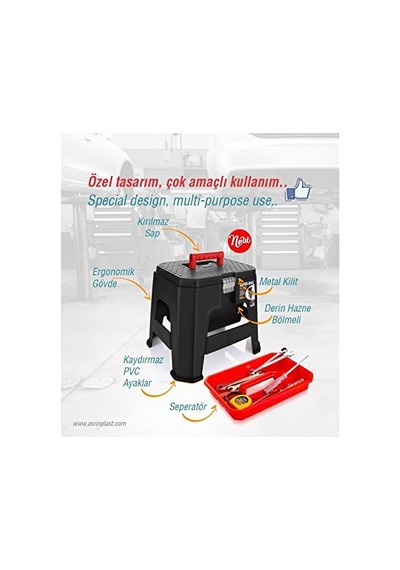 Tabure 300 Kg'a Kadar Dayanıklı Beyaz 38 X 38 X 38 Cm Lsf103 Genel