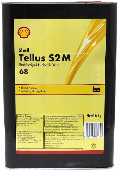 Shell Tellus S2M 68 Yüksek Performanslı Hidrolik Sistem Yağ 15 KG