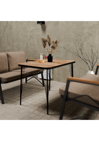 Mb Garden Furnıture Simetri Model, Balkon, Bahçe, Cafe, Metal Koltuk Takımı, Bahçe Takımı ,çay Seti,2+2 Masalı Süngerli Cappuccino