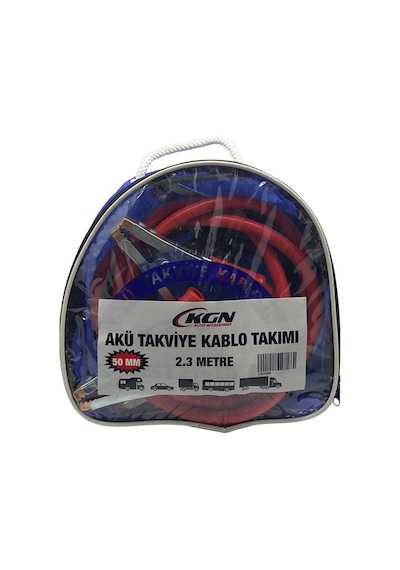 AKÜ TAKVİYE KABLOSU BAKIR 1200AH 50 MM TAKIM (2.3 MT)