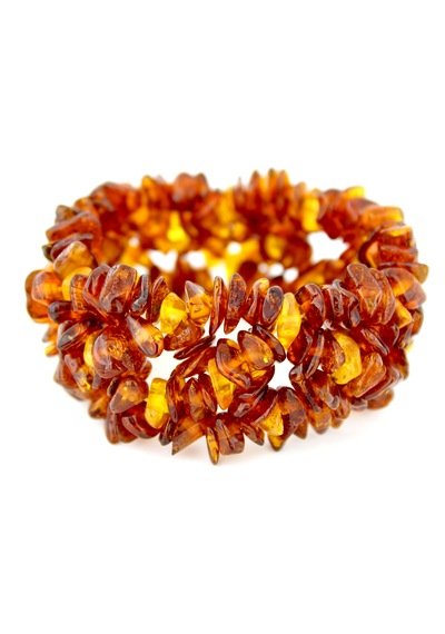 Kehribar Bileklik Amorf Tasarım Ambergold Blk23-121 Çok Renkli