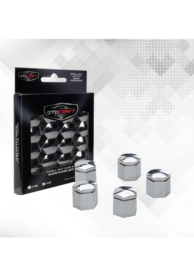 Bijon Kapağı 17mm Krom Renk 20 Adet