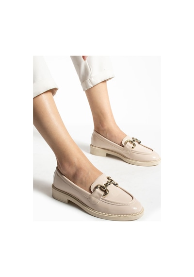 Jane Kadın Loafer Makosen Casual Toka Detay Günlük Ayakkabı BEJ RUGAN