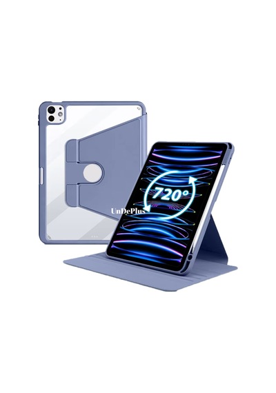 Apple Uyumlu iPad, Pro 13inç M4 2024 Kılıf Termik Kalem Bölmeli Dönebilen Standlı Kılıf A2925 A2926 A3007