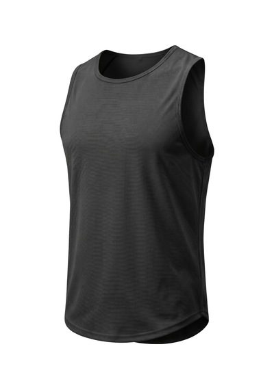 Genius Store Erkek Sıfır Kol Sporcu Atleti Ter Tutmayan Fitness Gym Tişörtü Sfr2026-mankensiz Siyah