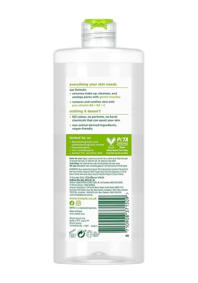 Kind To Skin Micellar Makyaj Temizleme Suyu Yüz Göz Ve Dudaklar İçin, 400 Ml
